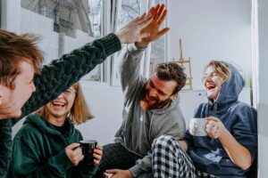 clients at sober living home