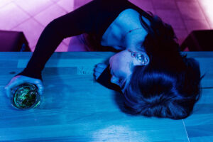 passed out drunk woman
