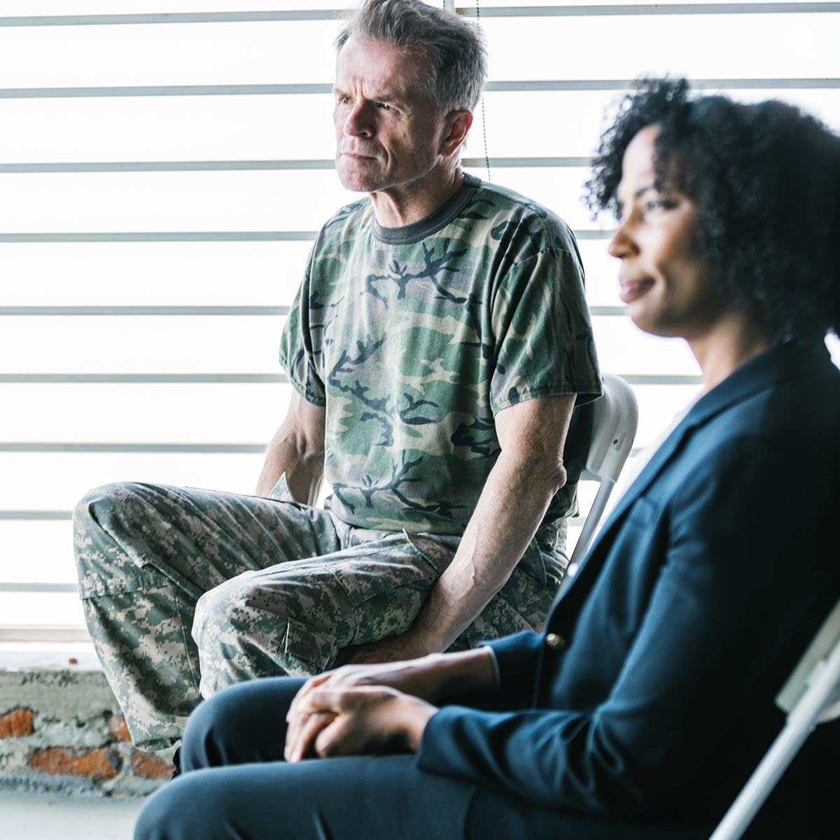 a veteran and a mental health expert from a drug and alcohol rehab center